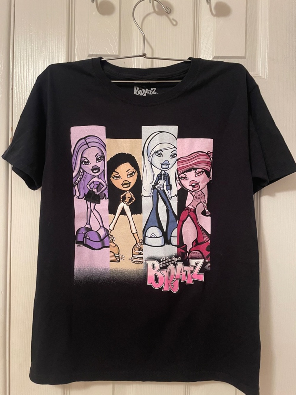 Bratz Short-Sleeve Graphic Tee - Black with Pink & Pastel Panels